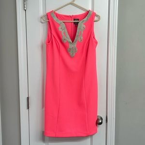 Women’s Bright Pink and Gold Dress